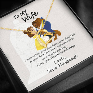To My Wife Necklace - Beauty and the Beast Edition