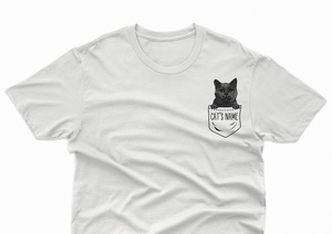 Custom Cat Pocket T Shirt