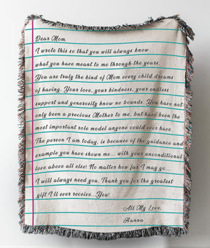 Custom Handwritten Blanket